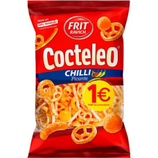 Chilli Snack Cocktail 60 g vegetal – Knuspriger Snack Mix mit Chili Geschmack – Einzelbeutel 60 g – Ideal für Partys und Unterwegs – Packung mit 14