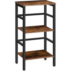 HOOBRO EBF80CJ01G1 kopėčių lentyna, stovinti lentyna, 3 pakopų knygų spinta, skersinio dizaino, daugiafunkcinė saugojimo lentyna, tvirtas metalinis rėmas, pramoninio stiliaus lentyna svetainei, miegamajam, kabinetui