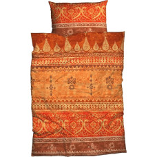 CASATEX Patalynė Indi Terra Orange Flannelette Mandala Ornaments Oriental Indian Winter Dydis: 135 cm x 200 cm