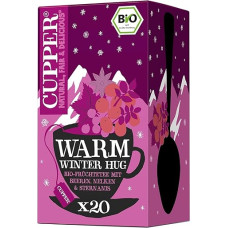 Cupper Organic Fruit Tea Warm Winter Hug 20 Unbleached Tea Bags Eco Friendly Fair Trade