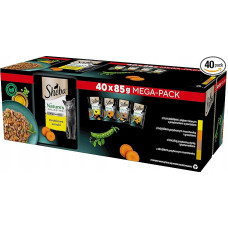 Sheba Nature's Collection in Jelly Poultry Variation Multipack 40 x 85 g drėgno kačių ėdalo su antiena, vištiena, paukštiena ir kalakutiena