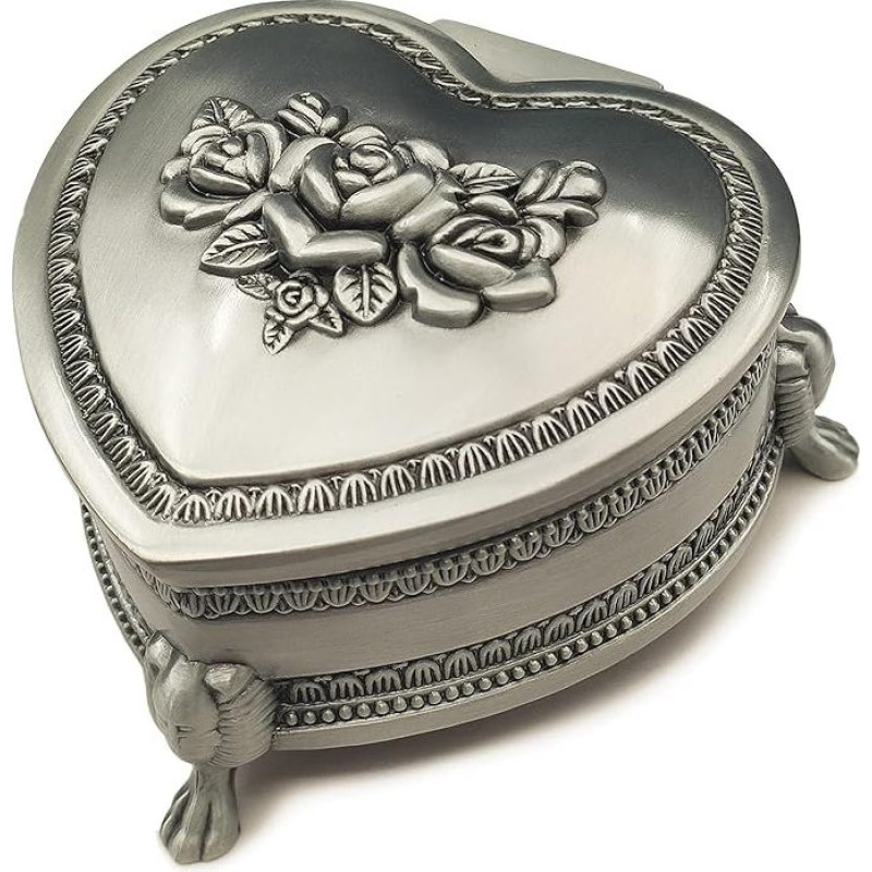 Įvyniojama muzikinė dėžutė Lydinio aukso judesio muzikinė dėžutė Kalėdų gimtadieniui Valentino diena Motinos diena (HearShapedMetal1YMSS, You are My Sunshine)