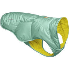 RUFFWEAR Quinzee XX-Small lietpaltis šunims, apšiltintas visokio plauko paltas šunims, atsparus vandeniui, lengva liemenė šunims ir krepšys, XXS, River Rock Green