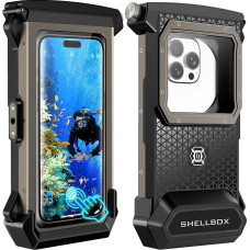 ShellBox Vandeniui atsparus mobiliojo telefono dėklas Povandeninis vandeniui atsparus 30 m mobiliojo telefono vandens apsauginis mobiliojo telefono dėklas Vandeniui atsparus maudynėms iPhone 17 Pro 17 Air 17 Pro Max 16e 15 16 Pro 14 15 16