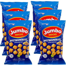 Žemės riešutų rutuliukai 6 x 102 g Jumbo Classic Snack iš Graikijos + 20 ml alyvuogių aliejaus Jassas