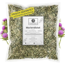 Milk Thistle Tea • 1000 g • For Liver Treatment • Detoxify Liver • Pure Milk Thistle Herb Cut • Natural • Herbal Tea • First Choice • High Active Ingredient Content • Similar to Swedish Herbs • HerbsnRoots