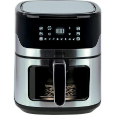 JOCCA - Karšto oro keptuvė 6,5 l karšto oro keptuvė be aliejaus 1600 W oro keptuvė Oro keptuvė Oro keptuvė Reguliuojama temperatūra Sveikas maisto gaminimas LED jutiklinis ekranas Energijos taupymas (sidabrinė)