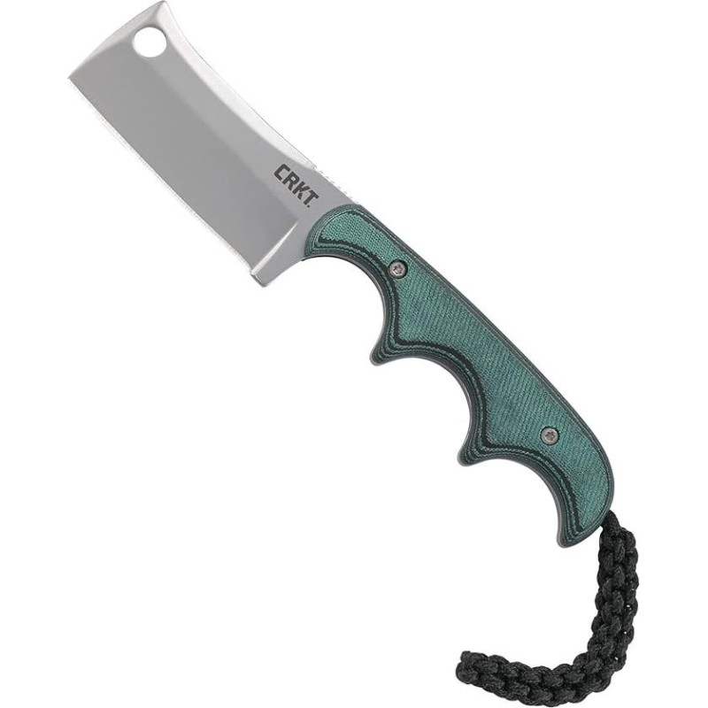CRKT Minimalist Cleaver EDC peilis: Kompaktiškas kasdienis peilis su fiksuota geležte, sulankstomas naudingumo peilis su perlamutrinio pluošto apdaila, dervos pluošto rankena ir dėklu 2383