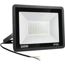200 W LED lauko prožektorius, itin ryškus 20000 LM LED prožektorius, IP66 vandeniui atsparus prožektorius, 3000 K šiltos baltos spalvos prožektorius, lauko apšvietimas, skirtas kiemui, privažiavimui, durims, garažui, koridoriui, sodui