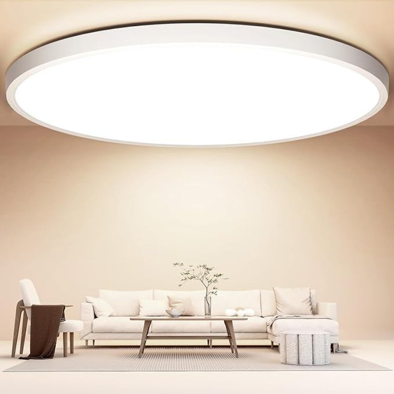 Lubų šviestuvas LED lubų šviestuvas plokščias apvalus - skersmuo 40 cm 36 W 3600 LM 4000 K neutralios baltos spalvos LED lubų šviestuvas Gyvenamasis kambarys itin plonas 2,4 cm LED lubų šviestuvas, skirtas virtuvei, miegamajam, vonios kambariui, vaikams