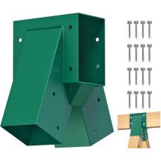 BeneLabel Swing Connector, Heavy Duty Swing Frame Mount Beam Connector Medium Mount 90 Degree Playground Climbing Frame Wooden Post Connector Square for Beams (147 x 95 mm) & Legs (95 x 95 mm)