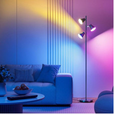 Svetainės grindų lempa, 36 W 2500 LM modernus RGB grindų šviestuvas LED su nuotolinio valdymo pultu ir jutikliniu valdymu 2700 K - 6500 K, 3 šviesų skaitymo lempa lubų prožektorius LED svetainei, miegamajam, biurui