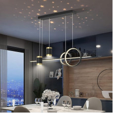 Modernus LED pakabinamas šviestuvas valgomojo stalams, užtemdomas svetainės pakabinamas šviestuvas, reguliuojamas valgomojo kambario šviestuvas, skirtas valgomajam, virtuvei, salai, svetainei