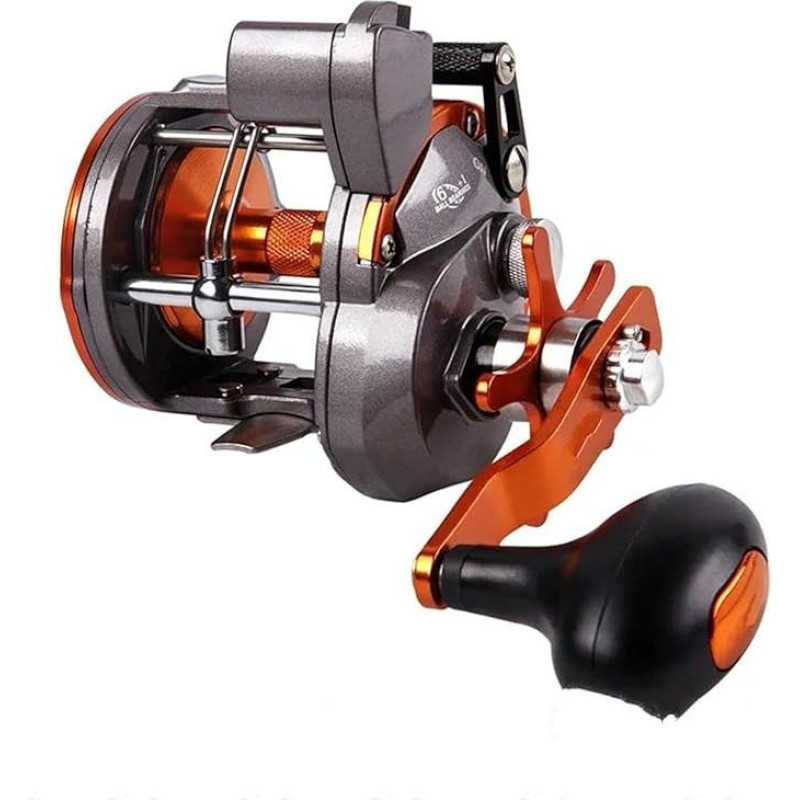 Karpfenrolle Angelrollen Trolling Rolle Seebarsch Zackenbarsch 5,2:1/3+1BB Maximale Zugkraft 25Kg Pesca Angelrolle Konventioneller Wind