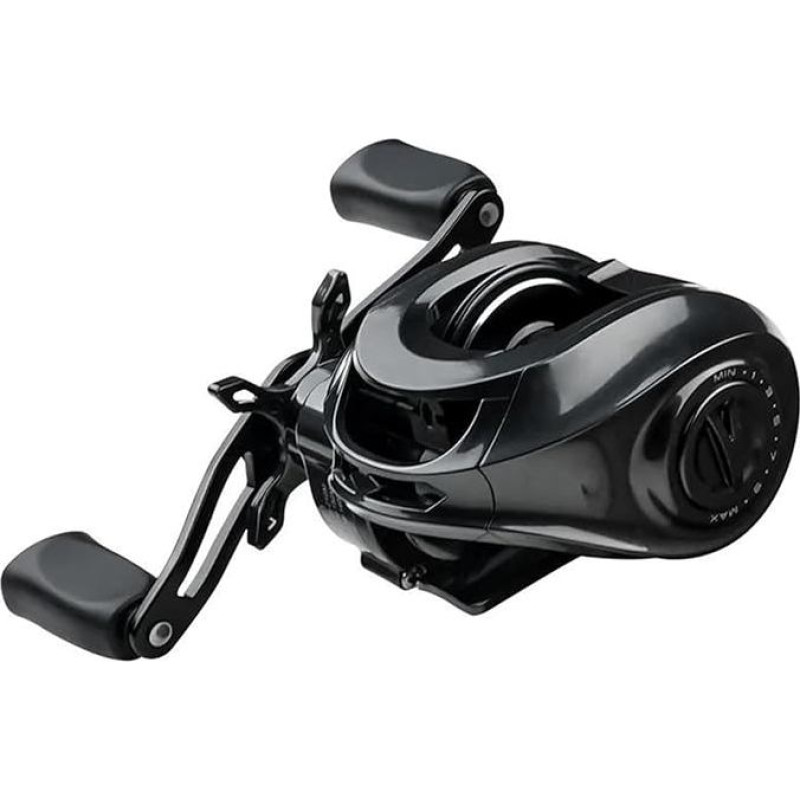 Karpfenrute Angelrollen 5+1BB Übersetzungsverhältnis 7:2:1 Max Zug 8 Kg Baitcast-Rolle Angeln Metall Lichtspule Angelrollen