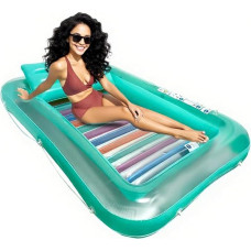 Pool Floats Erwachsene - Große Aufblasbare Bräunung Pool Liege Schwimmer mit Kissen, 4 in 1 Mehrzweck Pool Floaties für Erwachsene, Pool Float Lounges für Partys