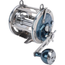 Runde Baitcast-Rolle, Blaue Salzwasser-Angelrolle für die Rechte Hand mit Verstärktem Metallgehäuse, Reibungslose Übertragung für Welsbarsche und Küstenangeln