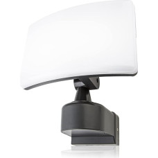 HUBER LED prožektorius - 30 W, 3300 lm, skirtas montuoti ant sienos ir kampuose - LED lauko prožektorius, prožektorius, kiemo prožektorius, IP65, antracito spalvos