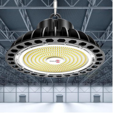 Vidaus apšvietimas LED vidaus prožektorius 200 W 28000 LM UFO lempa Salės prožektorius Didelė dirbtuvių šviesa IP65 Pramoninis prožektorius Vandeniui atspari salės šviesa 5500 K vėsiai balta dirbtuvių lempa Dirbtuvių apšvietimas