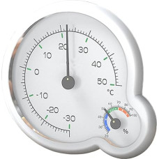 Doppelter Thermograph für Luftfeuchtigkeit - analoges Hygrometer, transparentes Skalenmessgerät mit präziser Temperatur- und Luftfeuchtigkeitsmessung, langlebiges Design für die Überwachung der Innenu