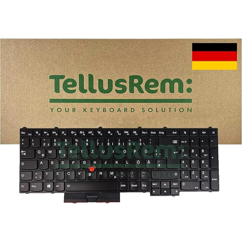 Keičiama klaviatūra su vokišku apšvietimu, skirta Lenovo Thinkpad P50 P70 P51 P71