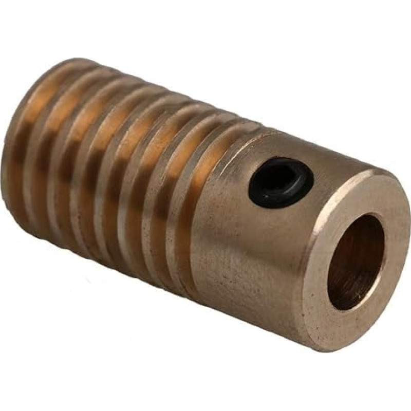 Schneckensatz aus Messing mit 0,5 Modul, Schneckenrad 60 Zähnen for Zahnradwellen mm Bohrung, Zubehör for Ersetzen von Zahnrädern