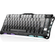 GravaStar Mercury K1 75% Mechaninė žaidimų klaviatūra, QWERTZ išdėstymas (DE), magnio lydinio išorinis karkasas, trijų režimų (2.4G/BT/USB-C), 