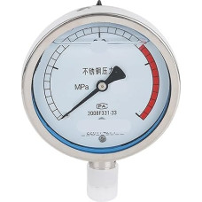 Stoßfestes und hochtemperaturbeständiges Dampf-Vakuum-Unterdruckmanometer YN-100BF aus Edelstahl, Gewinde 20 * 1,5(100MPA=1000kg)