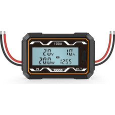 Digitaler Leistungsmesser, 0–60 V, 200 A Gleichstrom, LCD-Monitor für RC-Batterie, Solaranalysator, misst Spannung, Strom, Energie, Watt mit Hintergrundbeleuchtung (100 A)
