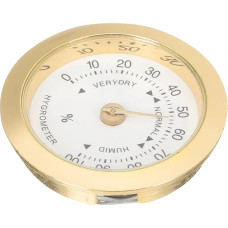 PACKOVE Temperatur Luftfeuchtigkeitsmesser Gitarrenhygrometer aus Legierung Rundes Tragbares Feuchtigkeitsmessgerät für Instrumentenpflege im Gitarrenkoffer