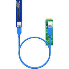 GLOTRENDS UEX108 600mm M.2 į PCIe-X4 Riser kabelis (PCIe 3.0 X1 greitis), skirtas kortelėms (M.2, USB, garso ir kt.)