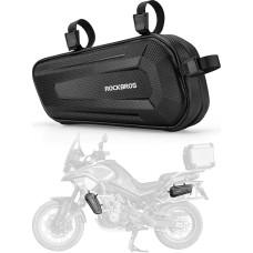 ROCKBROS Motorcycle Bag Motorcycle Frame Triangular Bag 1.5 L, EVA Waterproof and Robust, Motorcycle Bag for Frame Mount, Suitable for Most Motorcycles