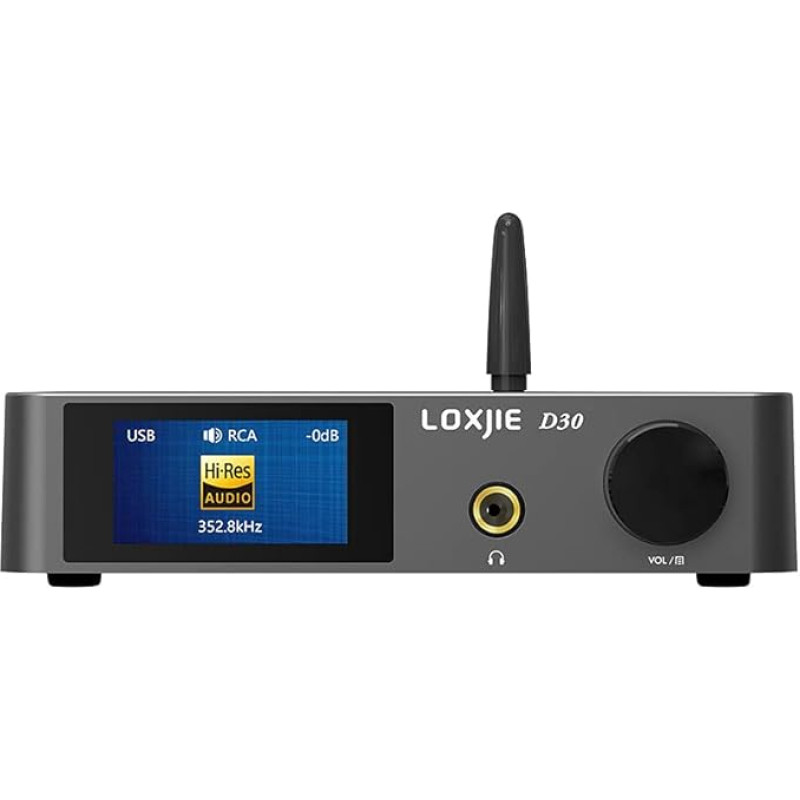 LOXJIE D30 2024 garso dekoderis, ausinių stiprintuvas, 1,5 W x 2, ausinių maitinimas, atskiras ausinių ir linijinis išėjimas, ES 9039 Q2M lustas, 
