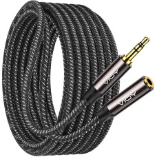VIOY Aux kabelis, 3,5 mm ausinių prailginimo kabelis [6 M] Stereo garso kabelis nuo lizdo iki lizdo Varinis korpusas Nailoninis pintas aukštos kokybės kabelis, skirtas išmaniesiems telefonams, ausinėms, medijos grotuvams