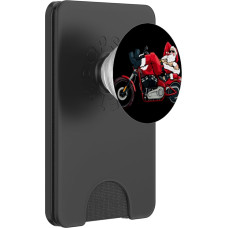 Frischer Weihnachtsmann mit Motorrad für freche Weihnachten PopSockets PopWallet für MagSafe