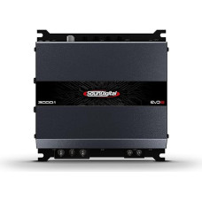 SounDigital 3000.1 EVO 6.0 1-Channel Car Amplifier, 3000 W RMS Power Amplifier, 1 Ohm, Adjustable High/Low Pass Filter, RCA Input, Bass Boost, Compact Car HiFi Power Amplifier