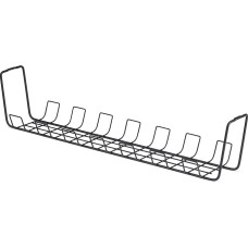 StarTech Untertisch Kabelmanagement Ablage, 615mm langes Metall Gitter Kabelorganizer, Schraubmontage, Steckdosenleisten Ablage, Schwarz