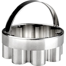 IBILI 7,5 cm nerūdijančio plieno pjaustyklė su rievėmis, sidabrinė, 7,5 x 7,5 x 8 cm