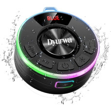 Waterproof Bluetooth Shower Speaker, 10H Bluetooth Speaker with Suction Cup, Portable Bluetooth 5.3 Speaker with Stereo Sound, IPX7 Waterproof Music Box, Portable for Bathroom, Mountaineering