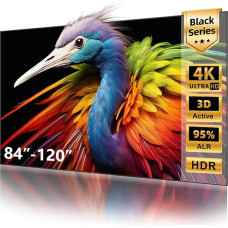 Projektoriaus ekranas, 100 colių ALR CLR, 4K Ultra HD lazerinis televizoriaus ekranas, tvirtinamas prie sienos, atsparus aplinkos šviesai, sieninis projektoriaus ekranas, skirtas itin mažo atstumo projektoriui, skirtas namų kinui