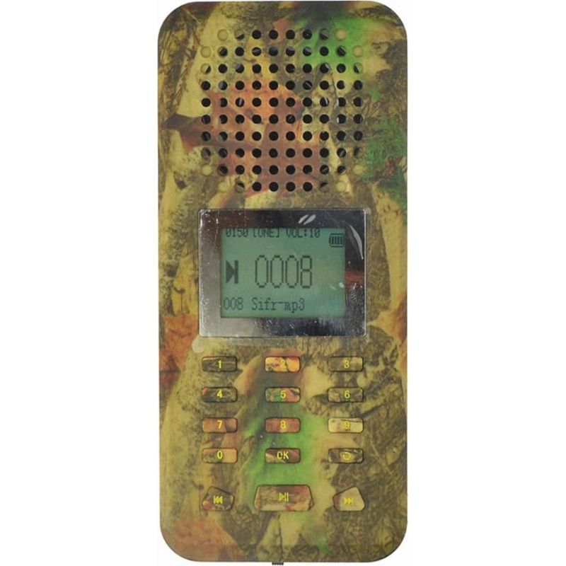 Likeblue Lauko medžioklės paukščių skambutis Kamufliažas MP3 grotuvas 20W 126dB garsiakalbis LCD ekranas Įkraunama baterija