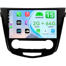 MSD 2+64G ekrano automobilinis radijas Nissan Qashqai J11 X-Trail Rouge (2014-2018) | Wireless Carplay Android Car | Android 15 10.1 colių GPS radijas | DAB valdymas vairu | Galinio vaizdo kamera | 2 DIN