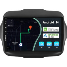 MSD 9 colių ekrano automobilinis radijas Jeep Renegade (2015-2018 m.) | Belaidis Carplay Android automobiliams | Android 14 GPS navigacijos radijas | Volant WiFi DSP DAB Bluetooth 5.0 | Atbulinės eigos kamera | 2 DIN