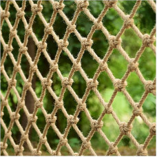 AMAKAA Handwoven Net, Rope Net, Safety Net, Mesh Size 10 cm, Rope Thickness 6 mm, Various Sizes Available (Size: 1 x 8 m)