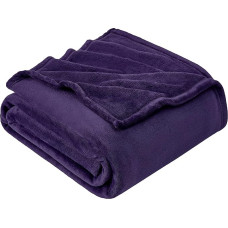 EHEYCIGA Cuddly Blindet, pūkuota, minkšta, šilta vilnonė antklodė, 130 x 165 cm, sofos, antklodės arba sofos antklodė, metama, violetinė