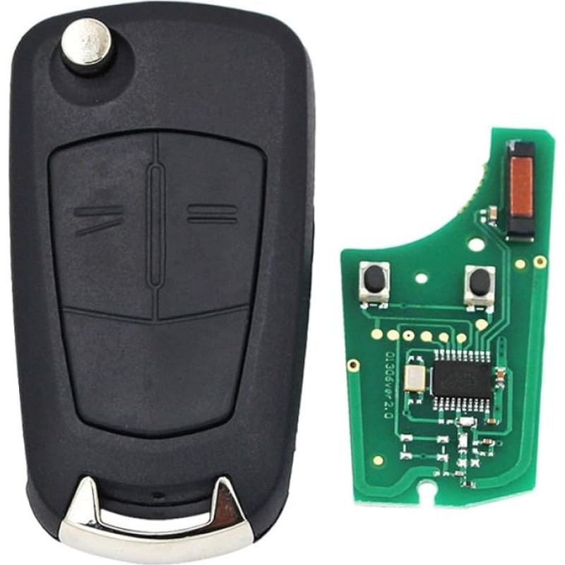 2 mygtukų atlenkiamo nuotolinio valdymo pultelio dėklas 433 MHz PCF7941 D sistema, skirta 