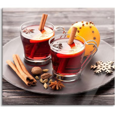 Aromating Mulled Wine with Cinnamon kaitlentės dangtelis ir apsauga nuo purslų iš tikro stiklo | Viryklėms | 60 x 52 cm