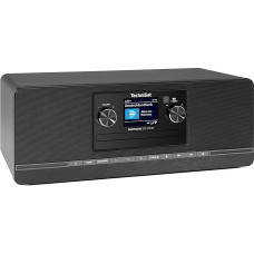 TechniSat DIGITRADIO 372 CD BT - Stereo Digital Radio, Compact System with DAB+, FM, CD Player, Bluetooth, Colour Display, USB, AUX, Headphone Jack, Alarm Clock, 10 Watt, Remote Control - Black