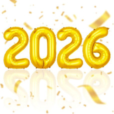 16 colių 2025 balionai, laimingų Naujųjų metų balionai, aukso folijos numerio balionai, aukso folijos numerio balionai Nye partijos dekoracijos 2025 Kalėdos (aukso)