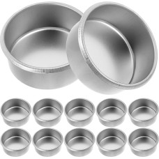 VANZACK Metall-Kerzenbecher, silberfarbene Eisenhalter, DIY-Kerzenbehälter für Weihnachtskranz, 4,5 cm, 20 Stück